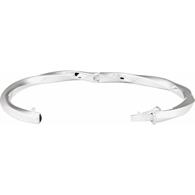 Hinged Twisted Bangle Bracelet