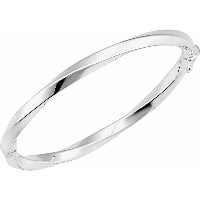 Hinged Twisted Bangle Bracelet