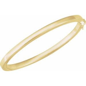 Square Tube Hinged Bangle Bracelet