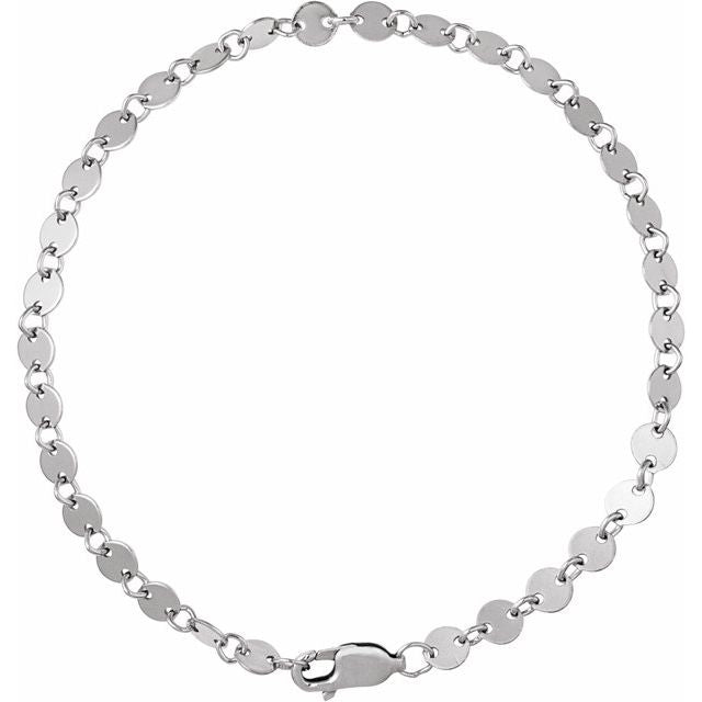 Sterling Silver Mirror Chain Bracelet