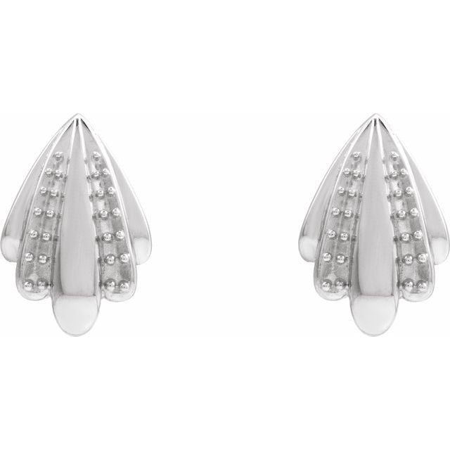 14K White 1/5 CTW Natural Diamond Earrings