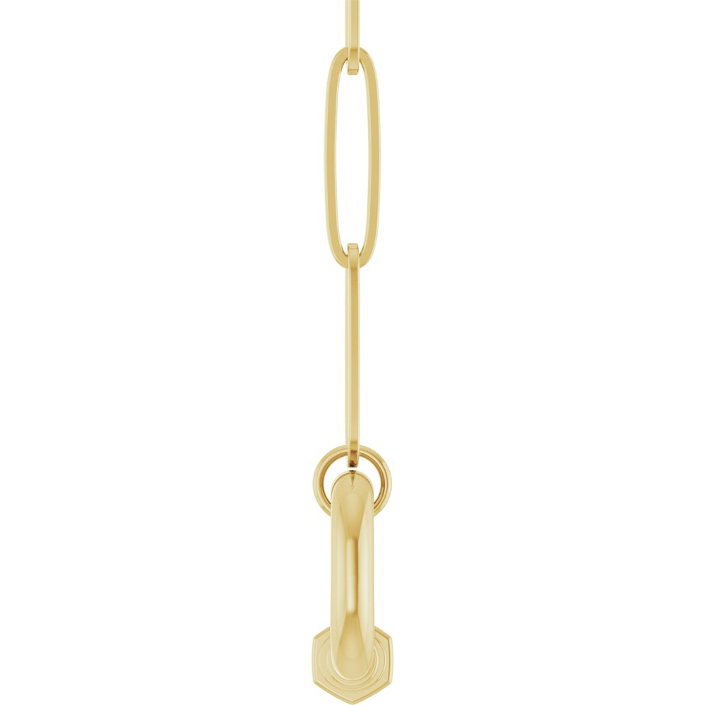 14K Yellow Carabiner Charm 16" Necklace