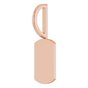 17.63x6 mm Engravable Dog Tag Charm/Pendant