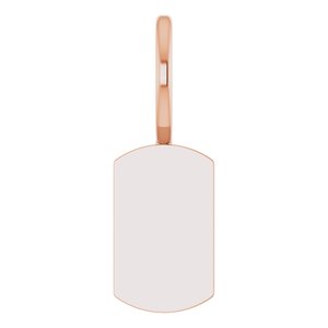 17.63x6 mm Engravable Dog Tag Charm/Pendant