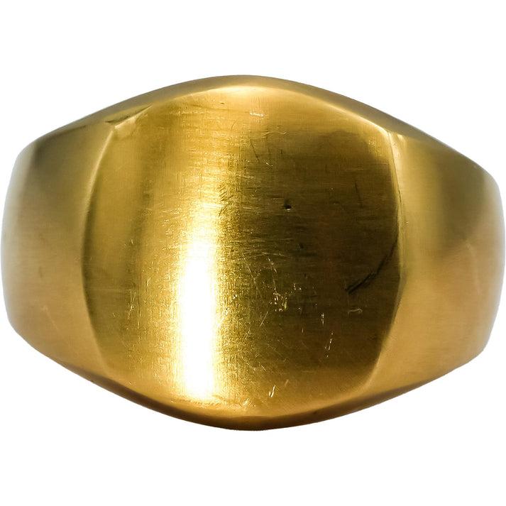 DAVID YURMAN 18k Yellow Gold Signet Ring Size 5 w/ Pouch 4950 Retail