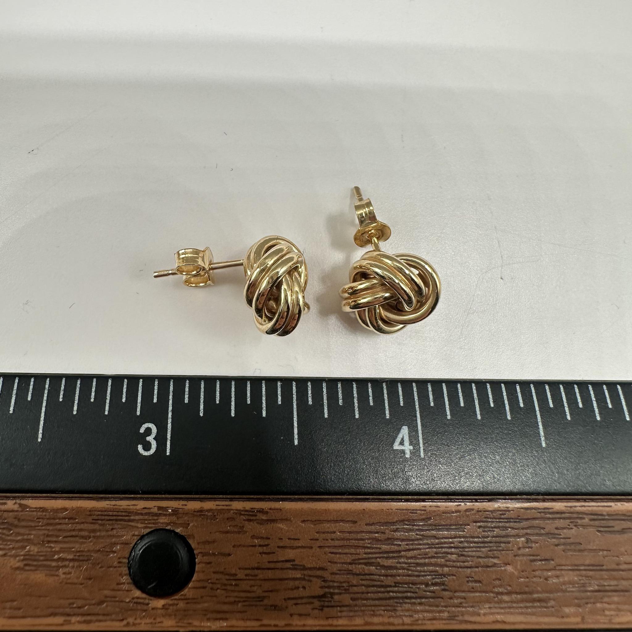 Italian Knot Earrings in 14kt Yellow Gold – 10.2mm, New