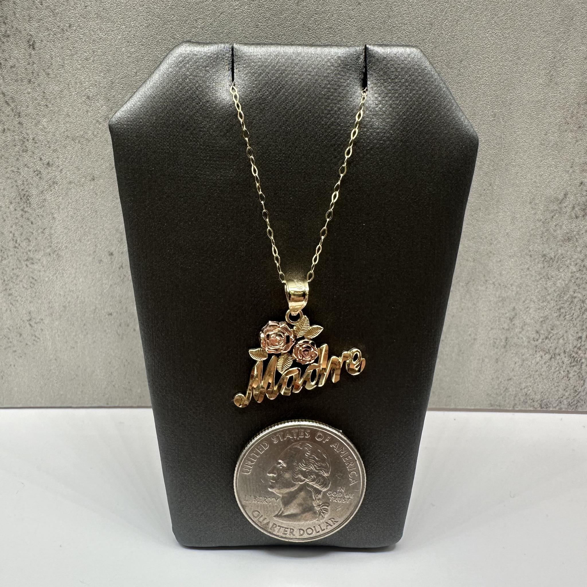 Madre Flower Necklace in 14kt Yellow Gold – 18in, New