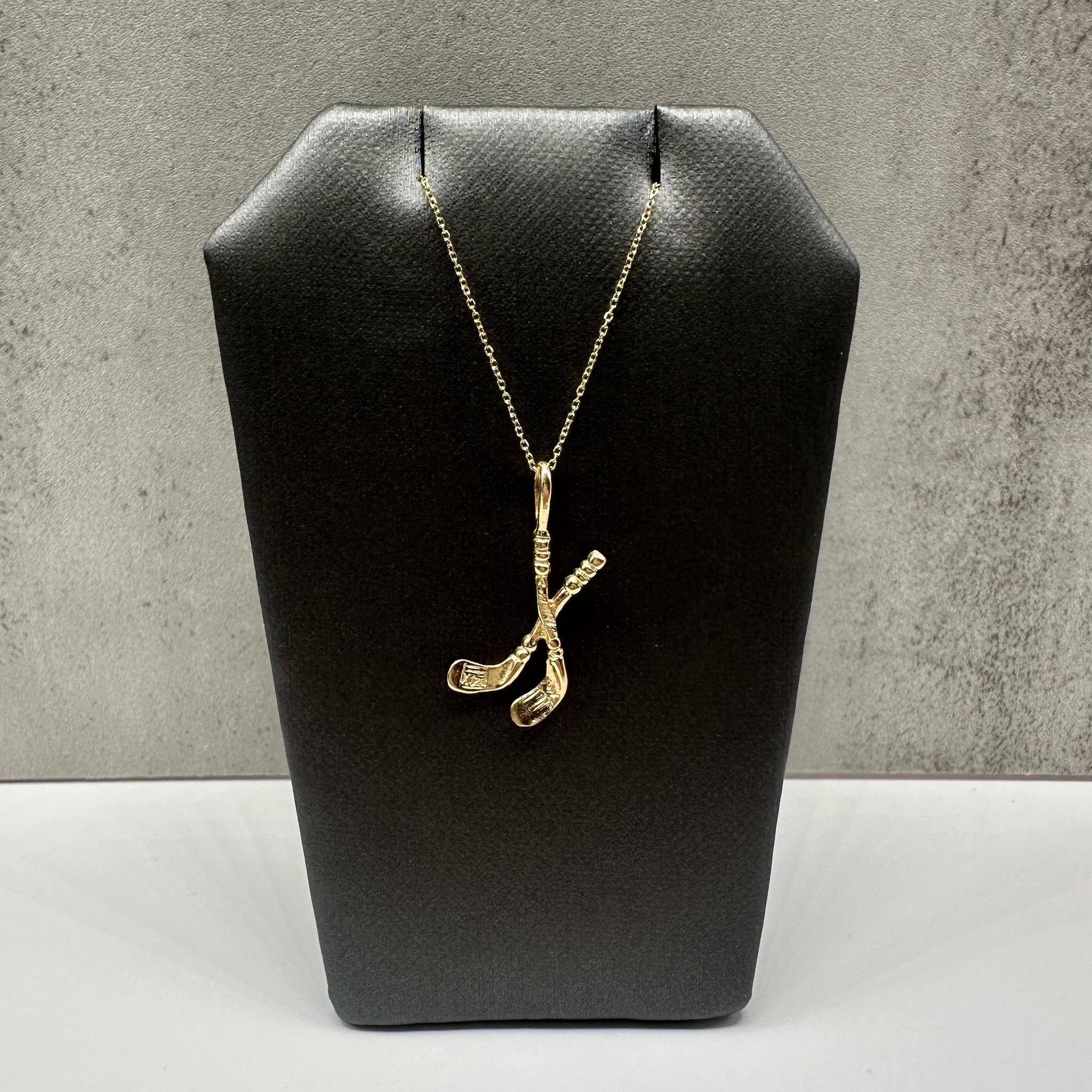 Golf Iron Pendant Necklace in 14kt Yellow Gold – 20in, Pre-Loved
