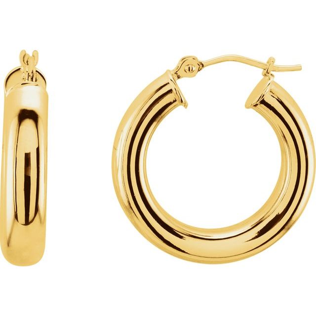 Gold Tube Hoops