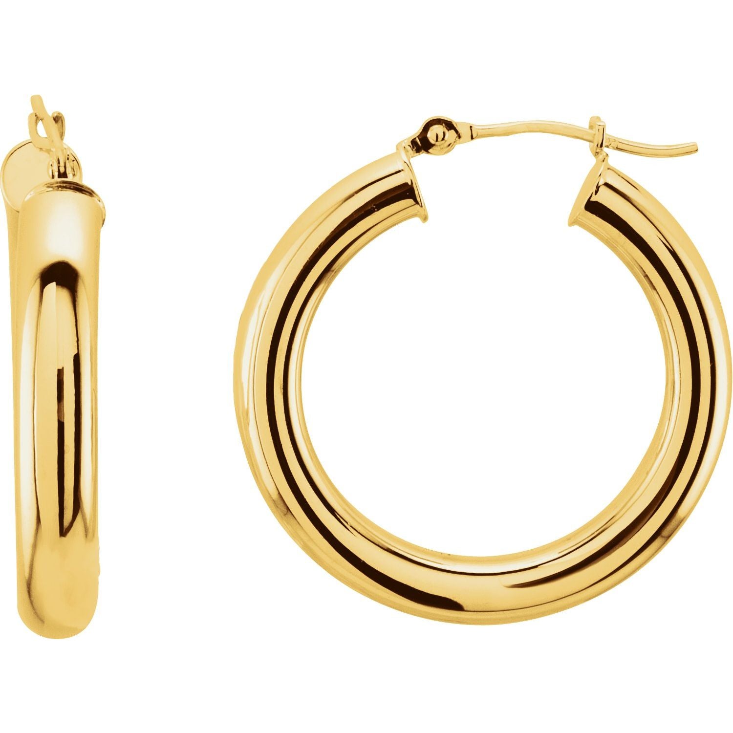 Gold Tube Hoops