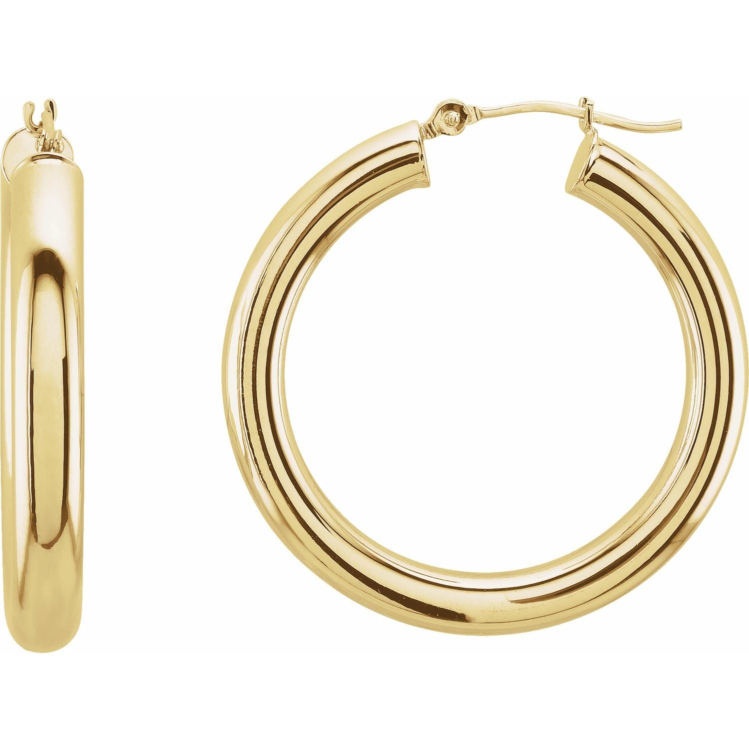 Gold Tube Hoops