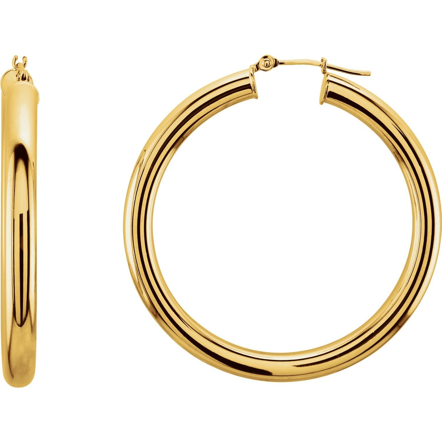 Gold Tube Hoops