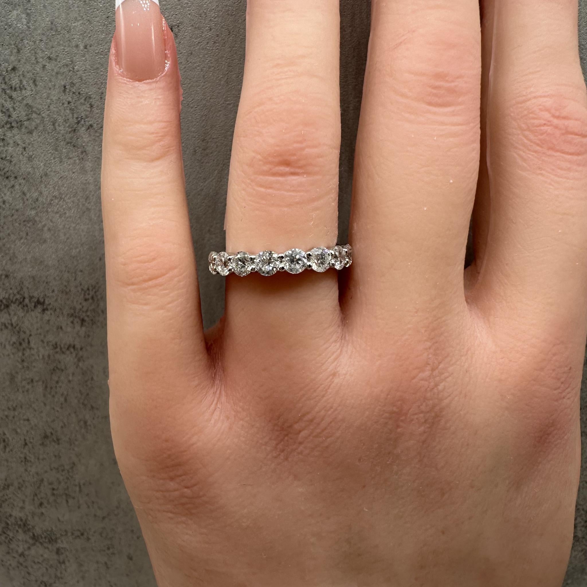 Natural Diamond Eternity Ring in 14kt White Gold - 2.8ctw Diamonds Size 6 New