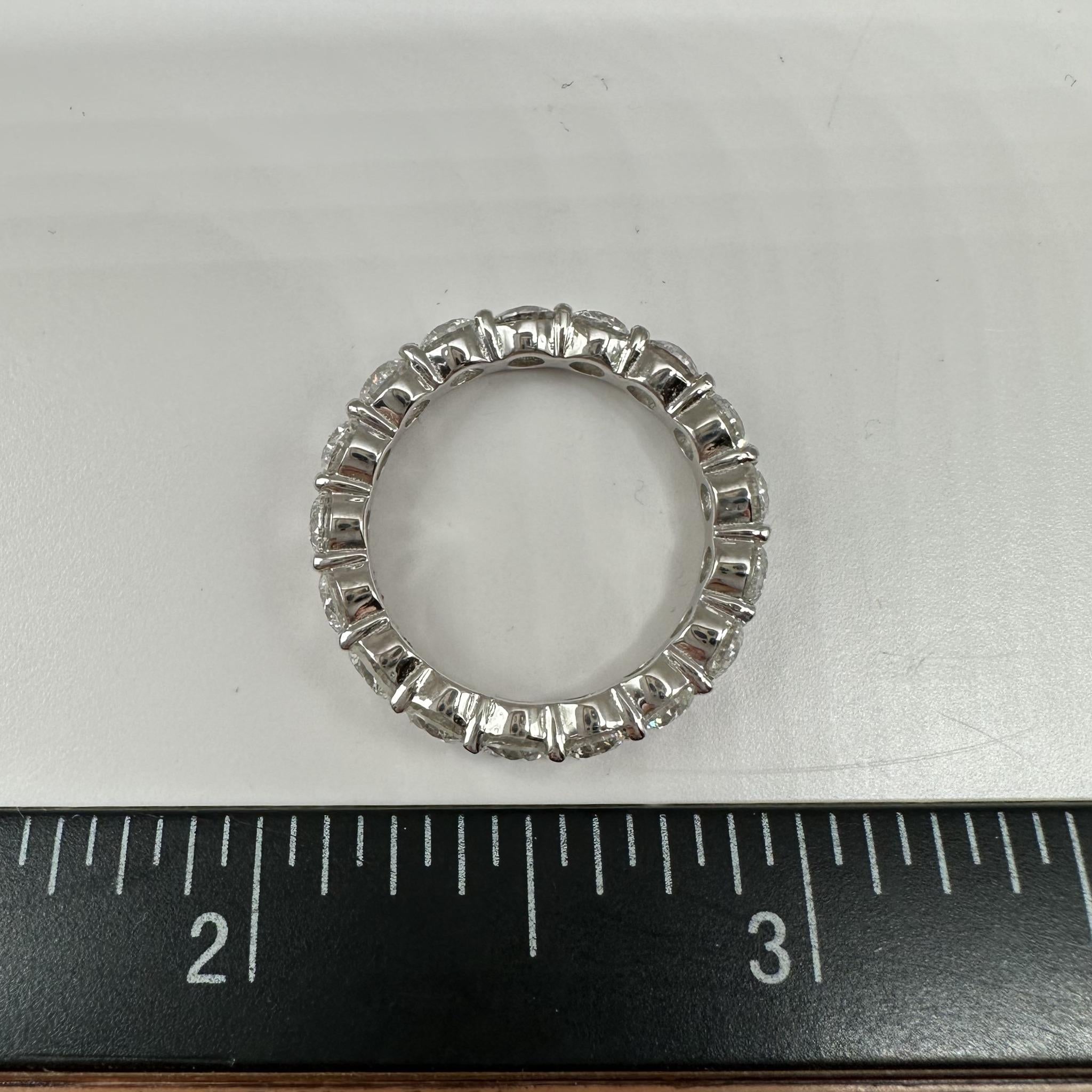 Natural Diamond Eternity Ring in 14kt White Gold - 2.8ctw Diamonds Size 6 New