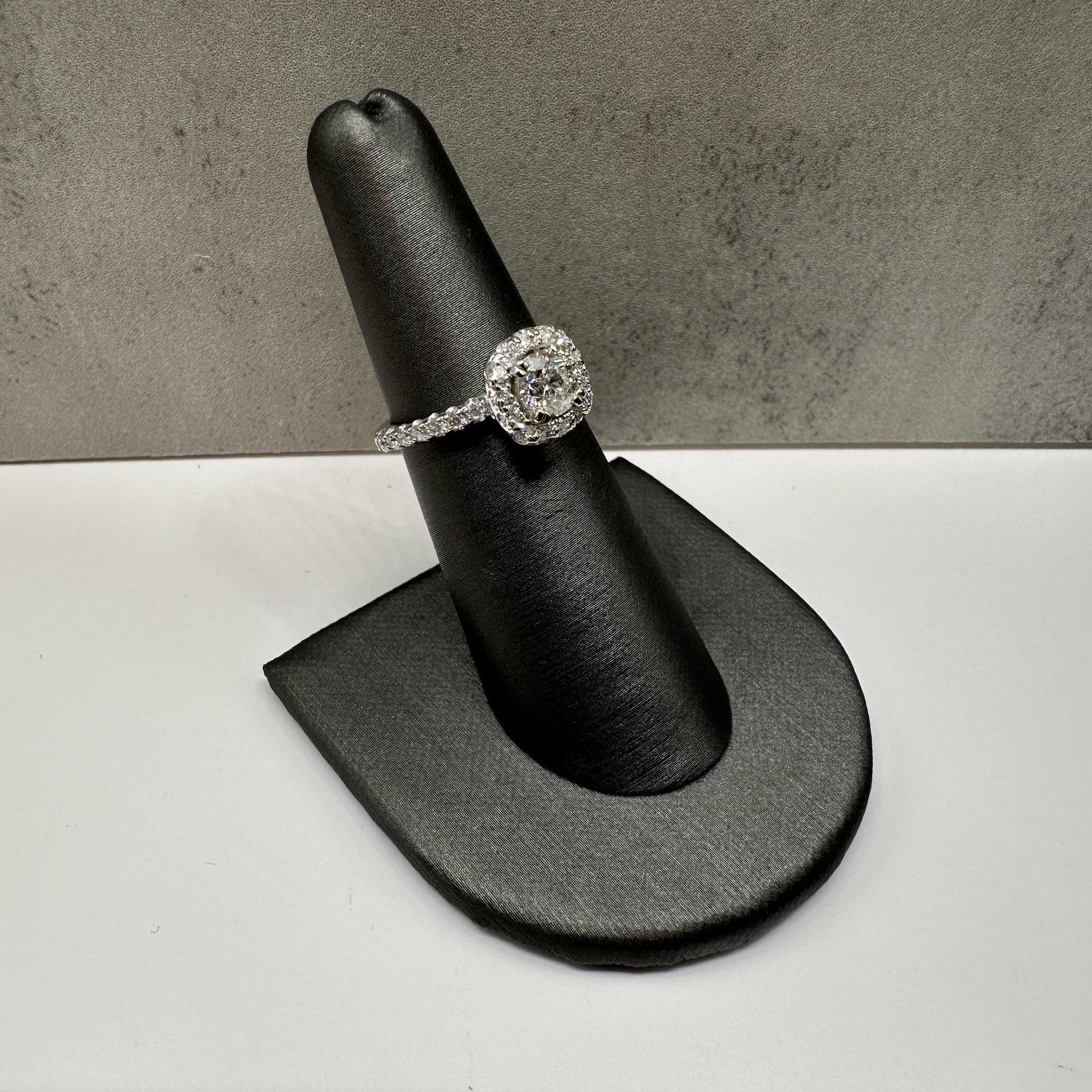 Appraised Natural Diamond Engagement Ring in 14kt White Gold - 1.33 Carats