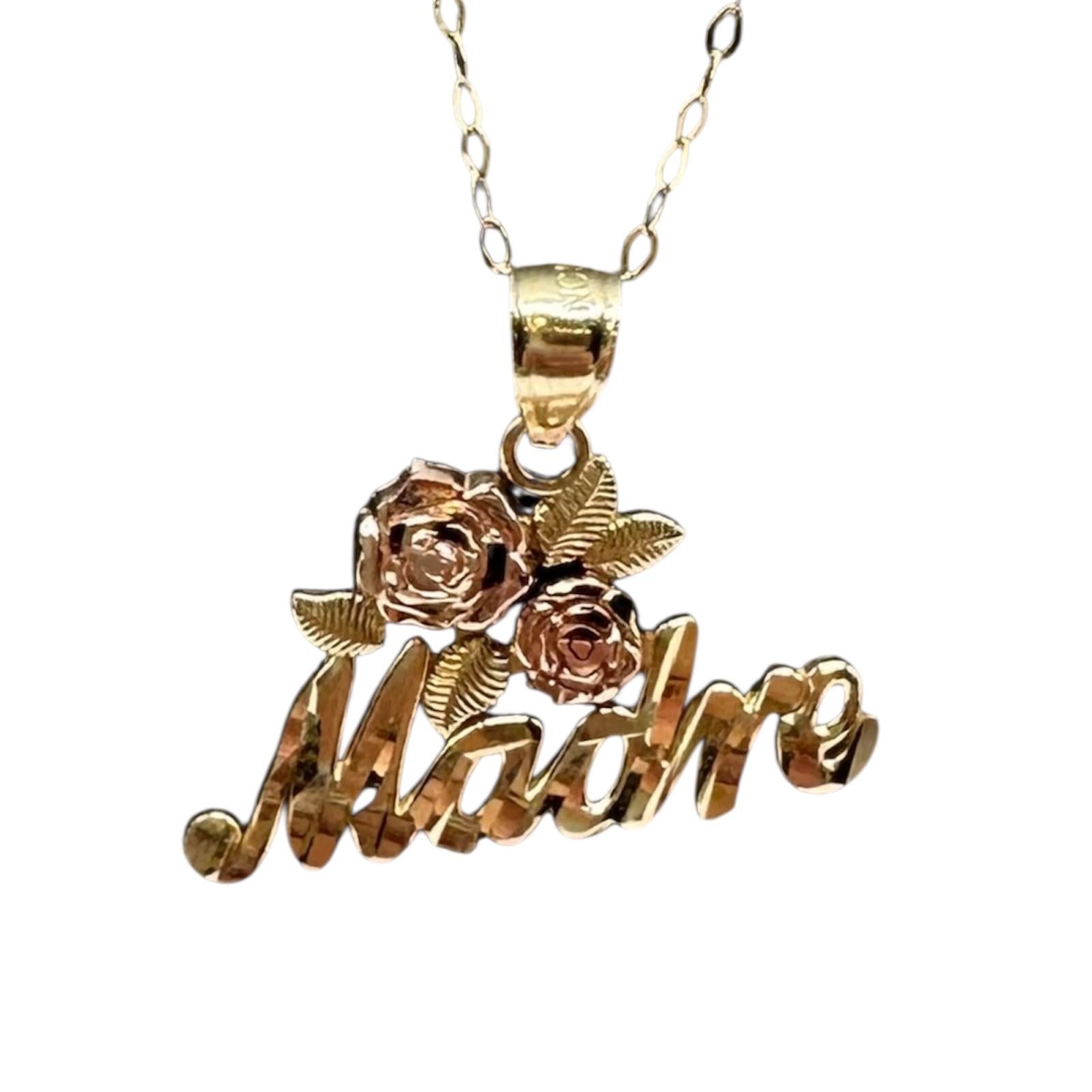 Madre Flower Necklace in 14kt Yellow Gold – 18in, New