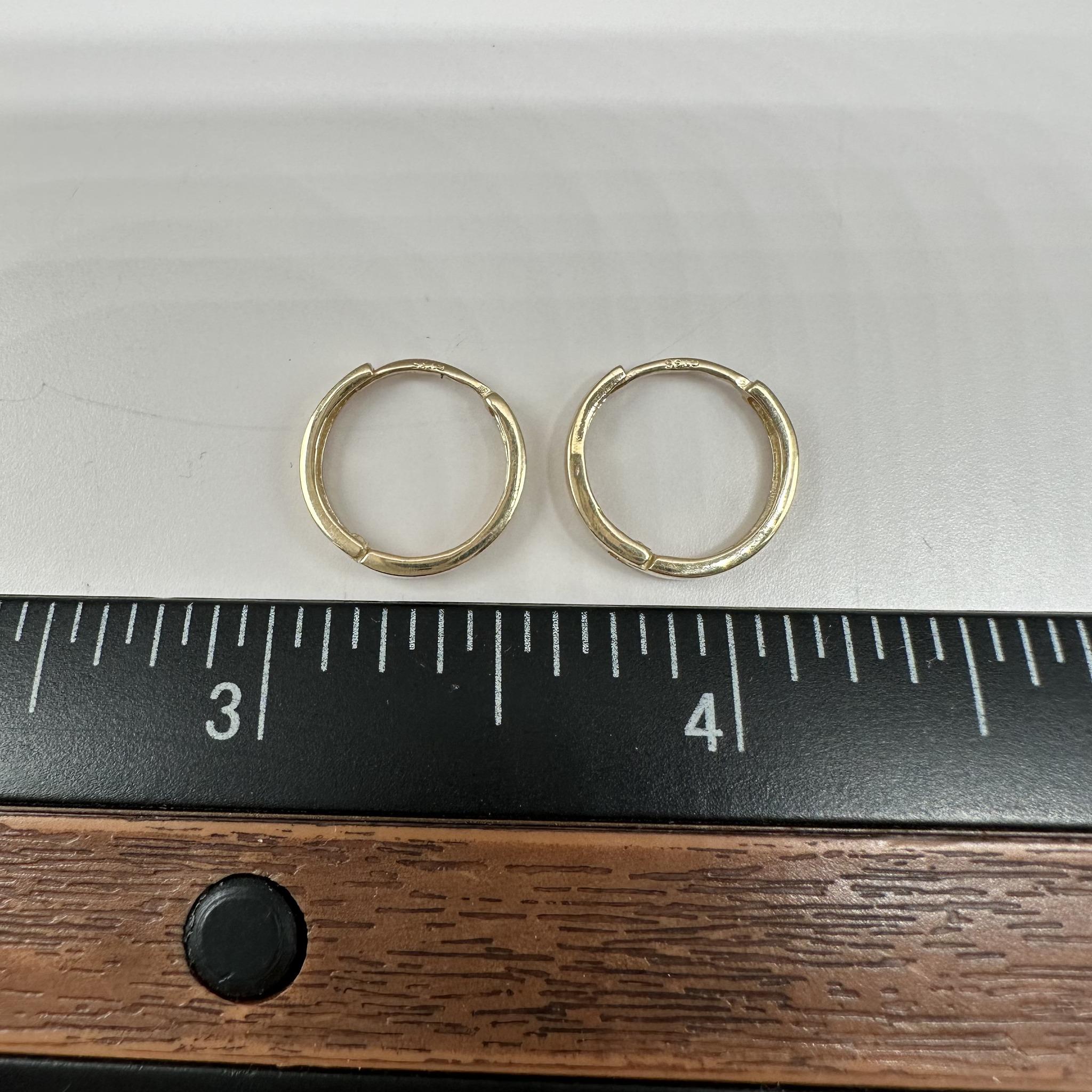 14kt Yellow Gold 13.2mm Huggie Earrings 2mm