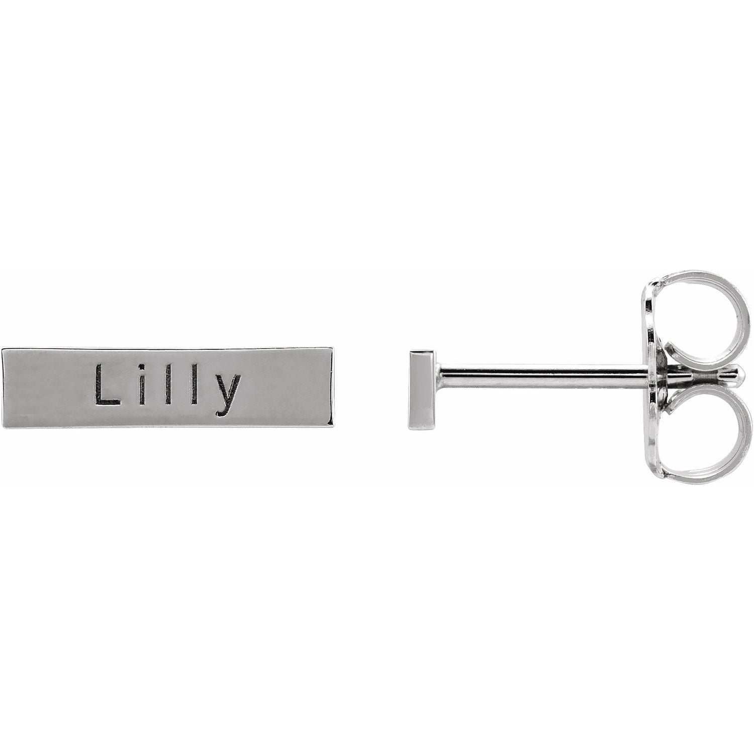 Personalized Bar Earrings