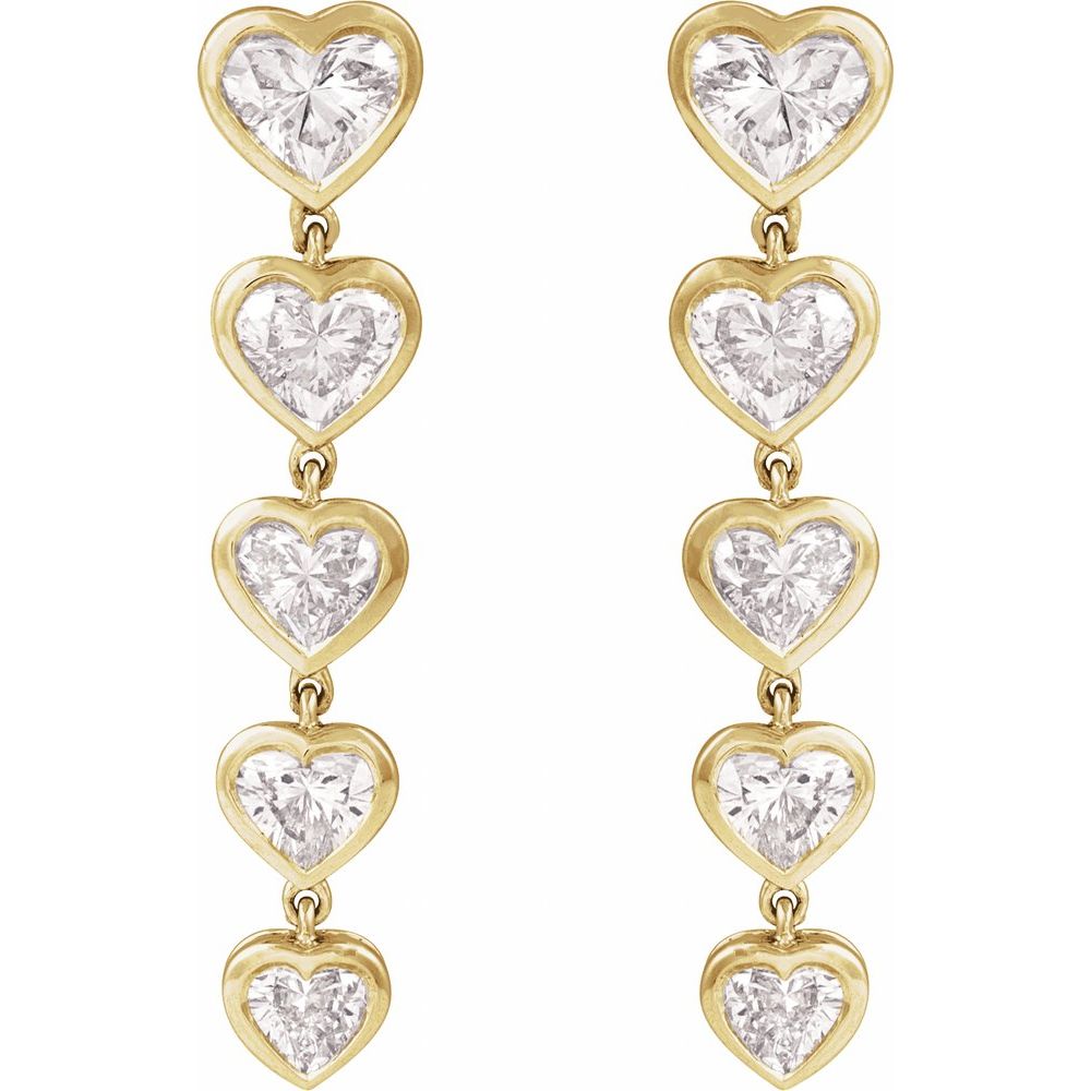 14K Yellow 2 3/4 CTW Lab-Grown Diamond Earrings