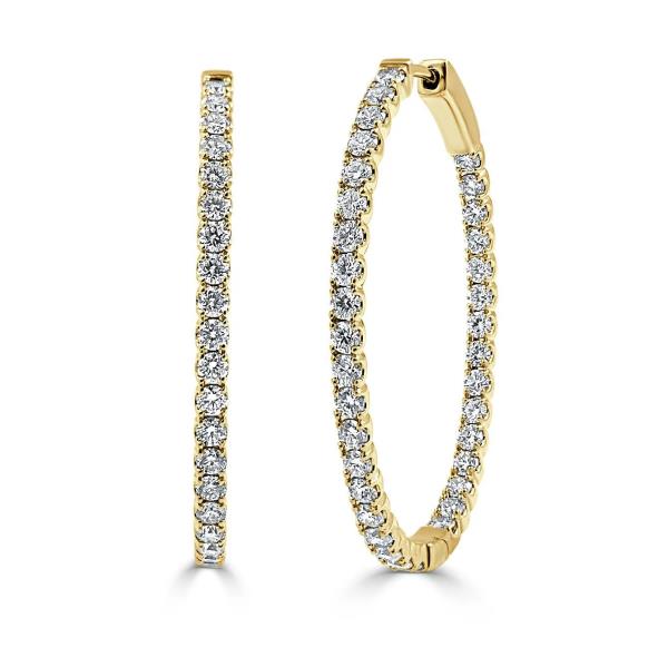 Inside-Outside Diamond Hoop Earrings