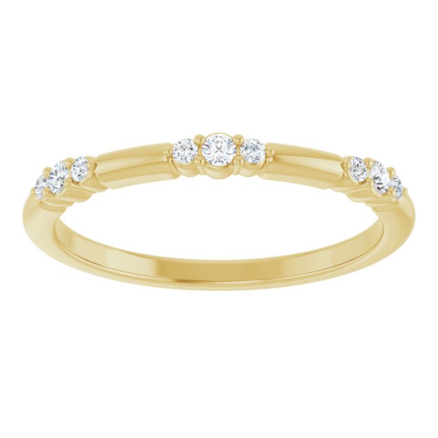 14K White 1/8 CTW Natural Diamond Stackable Ring