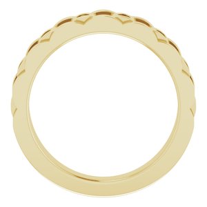 14K Yellow 1/4 CTW Natural Diamond Chain Link Ring