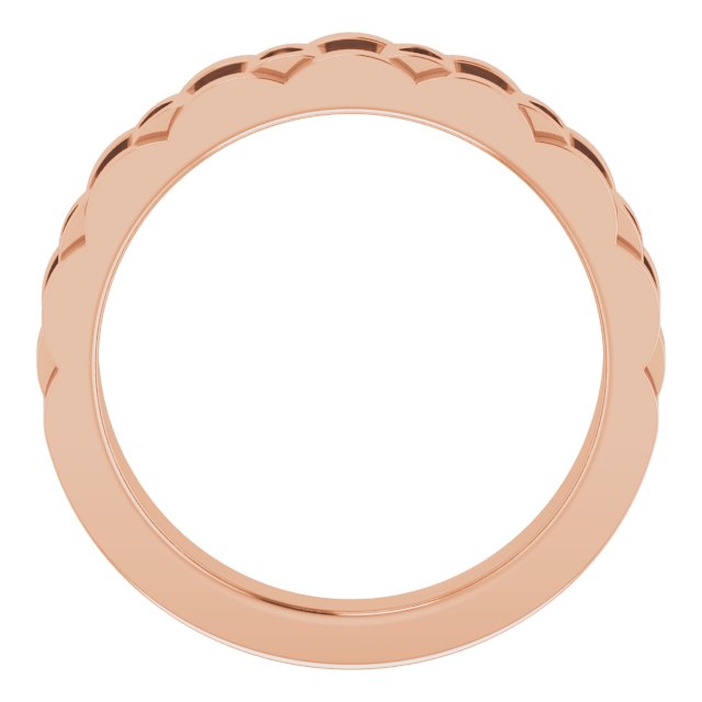 14K Rose 1/4 CTW Natural Diamond Chain Link Ring