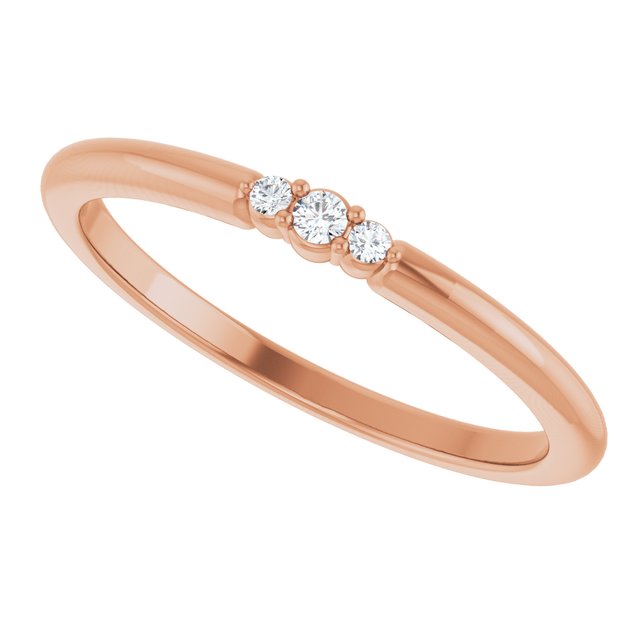 14K Yellow .03 CTW Natural Diamond Stackable Ring