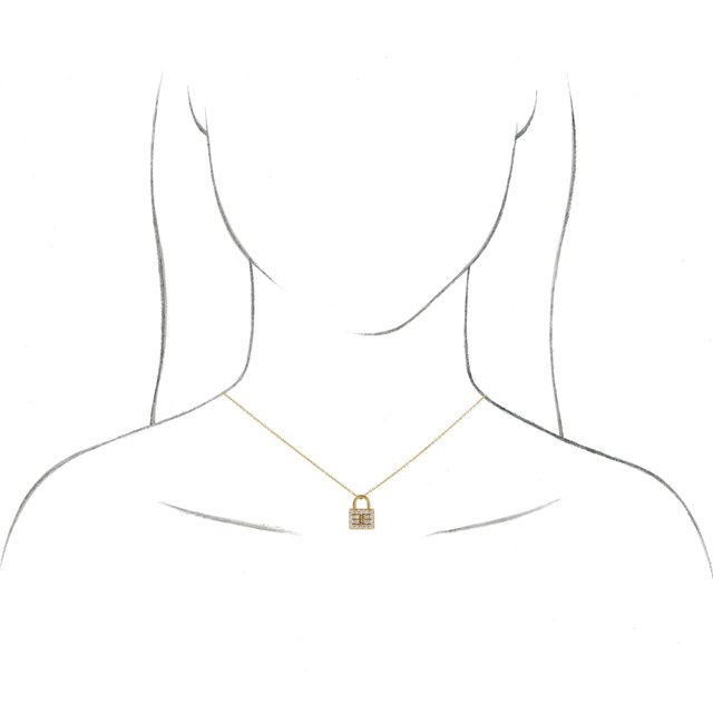 Diamond Lock Necklace