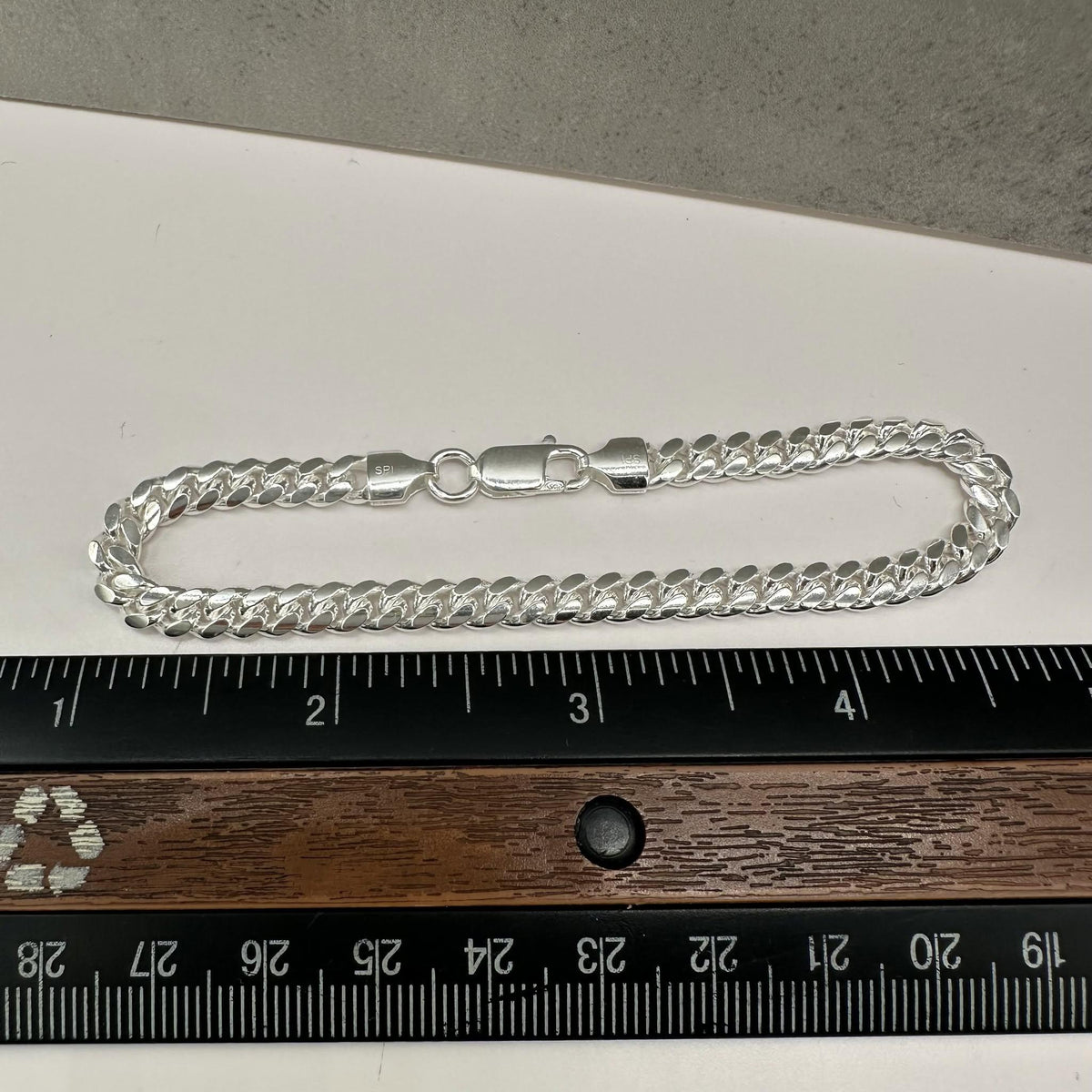 Cuban Bracelet Sterling Silver 8in 5.4mm Lobster Clasp New
