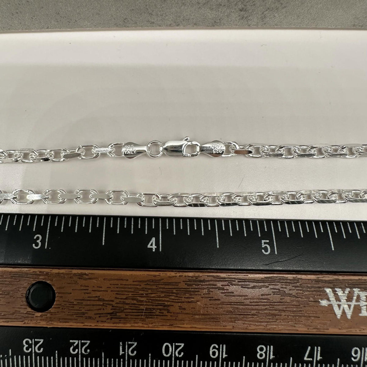 Anchor Link Chain Sterling Silver 22in 3.4mm Lobster Clasp New
