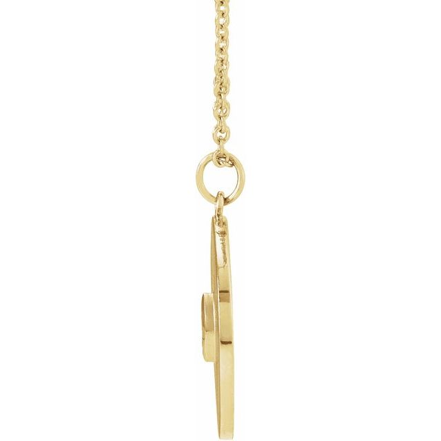 Marquise Diamond Disc Necklace