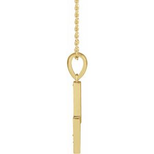 14K Yellow .08 CTW Natural Diamond Lightning Bolt 16-18" Necklace