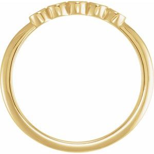 14K Yellow 1/8 CTW Rose-Cut Natural Diamond Stackable Ring