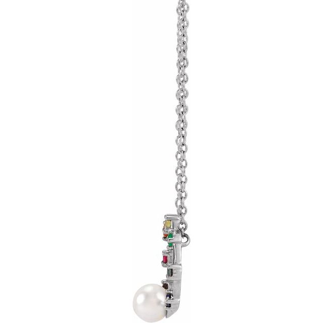 14K Yellow Akoya Cultured Pearl Hold You Forever® Rainbow Baby 18" Necklace