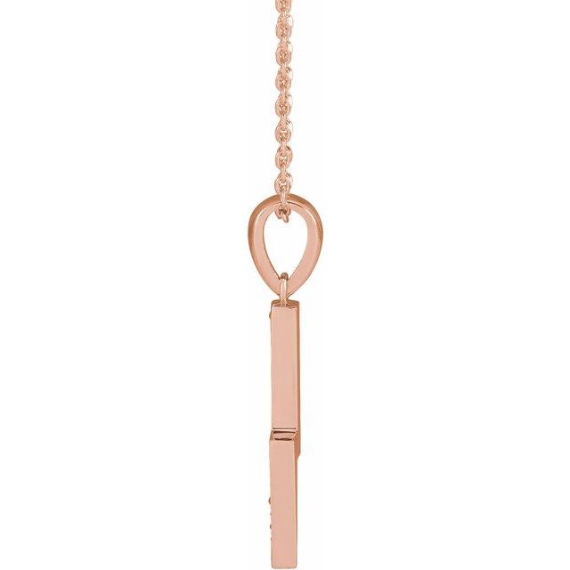 14K Yellow .08 CTW Natural Diamond Lightning Bolt 16-18" Necklace