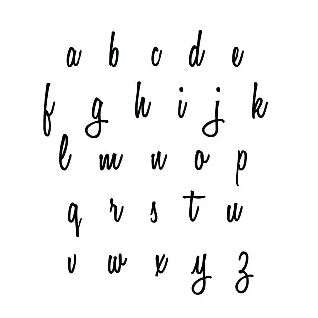Custom Lowercase Script Nameplate