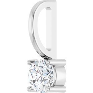 1/4 CTW Natural Diamond Solitaire Charm/Pendant