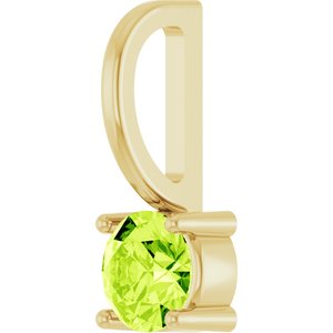 Imitation Peridot Solitaire Charm/Pendant