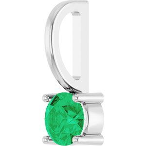 Imitation Emerald Solitaire Charm/Pendant
