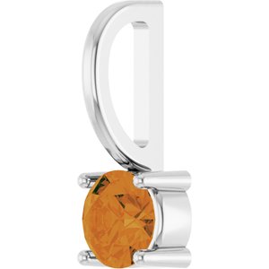 Imitation Citrine Solitaire Charm/Pendant