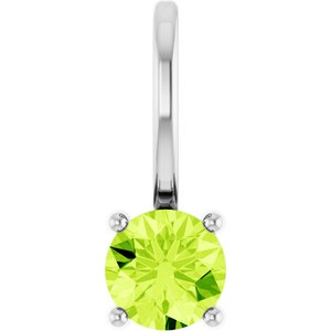 Imitation Peridot Solitaire Charm/Pendant