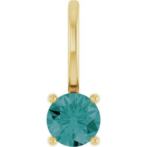 Imitation Alexandrite Solitaire Charm/Pendant