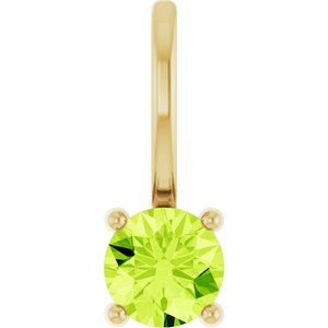 Imitation Peridot Solitaire Charm/Pendant