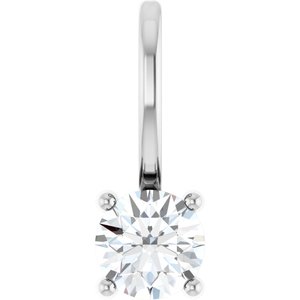 1/4 CTW Natural Diamond Solitaire Charm/Pendant