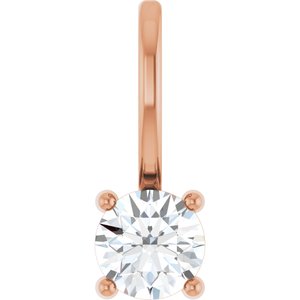 1/4 CTW Natural Diamond Solitaire Charm/Pendant