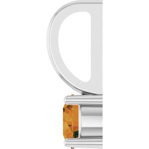 Imitation Citrine Solitaire Charm/Pendant