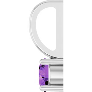Imitation Amethyst Solitaire Charm/Pendant