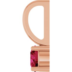 Lab-Grown Ruby Solitaire Charm/Pendant