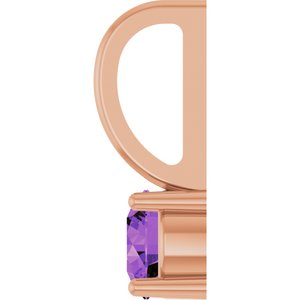 Imitation Amethyst Solitaire Charm/Pendant